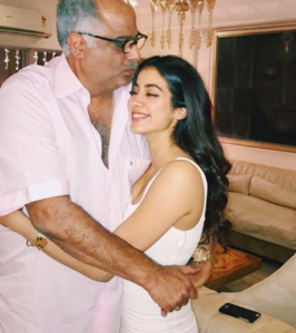 Janhvi Kapoor with her father