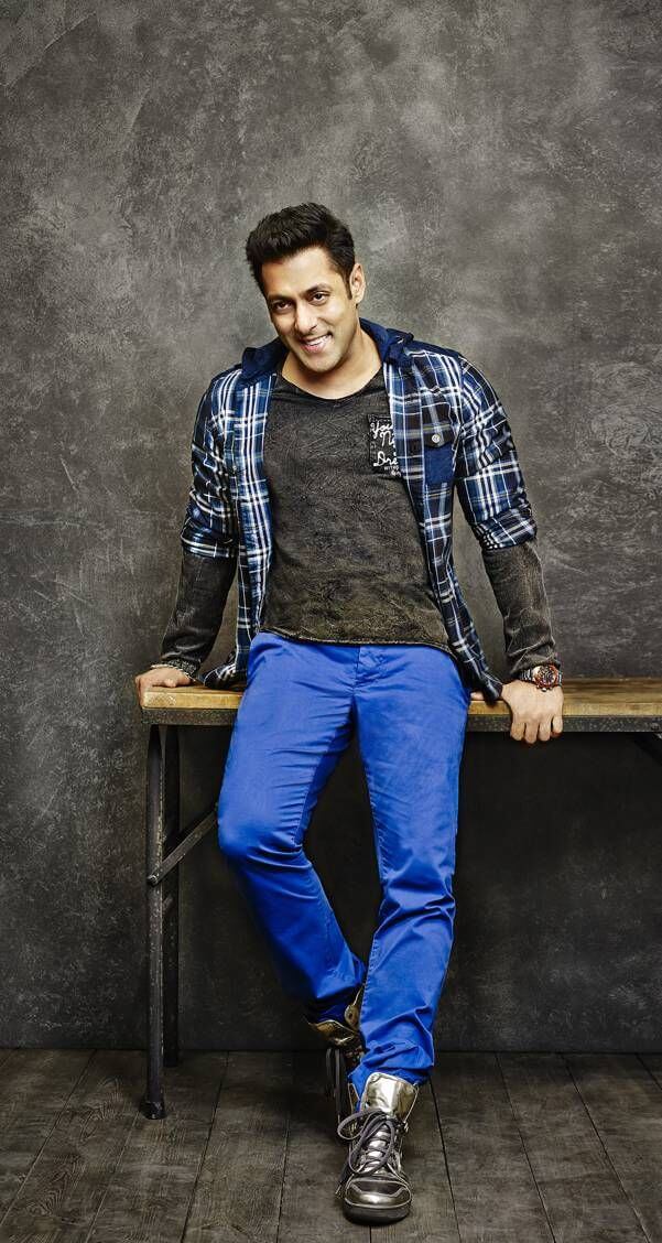 Salman Khan Standing In a Blue Trouser